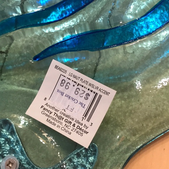 New! Nautilus shell glass serving plate - by Fancy Th@t Gift & Decor - Picture 5 of 7